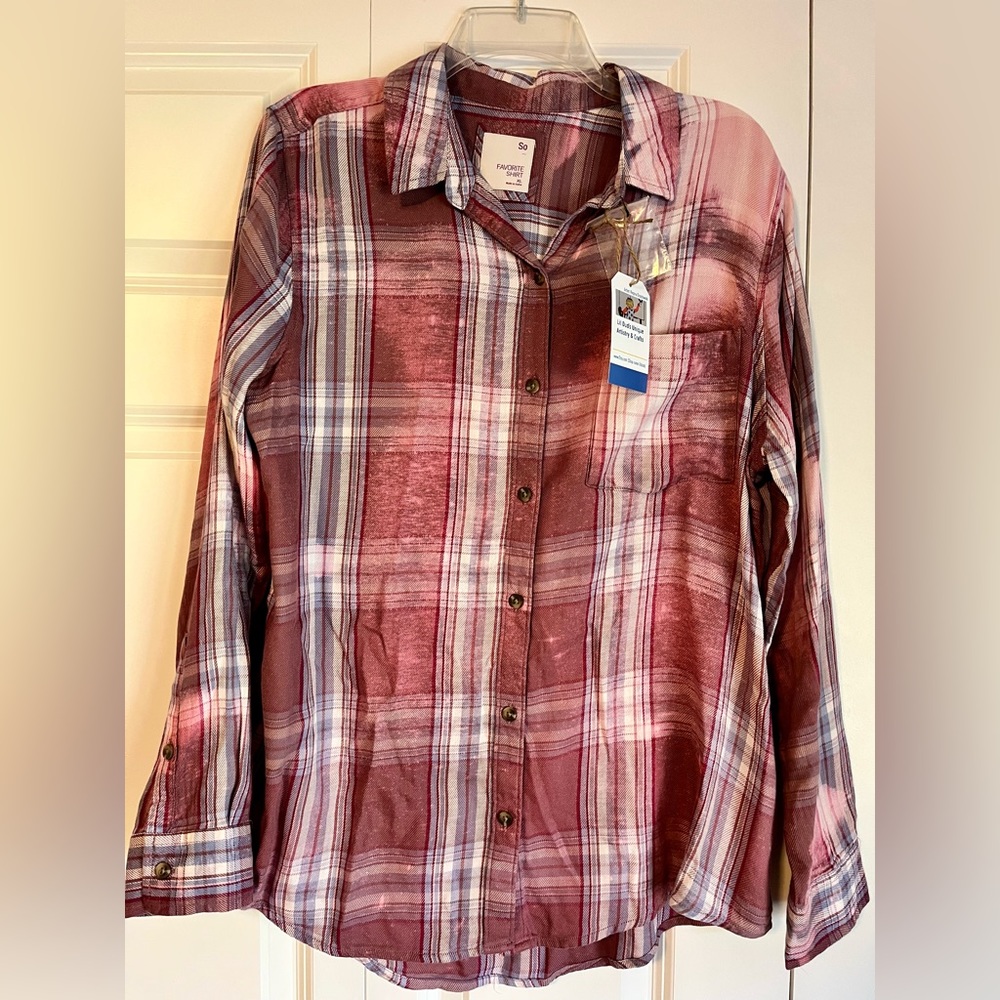 Distressed lightweight button down - Picture 2 of 4